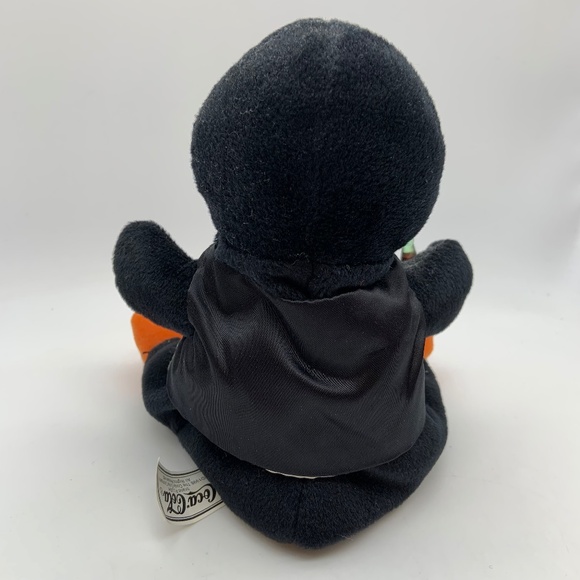 Vintage Coca-Cola Bottle Logo Print Outfit Penguin Small 6" Beanie Plush 1998 - Picture 7 of 12
